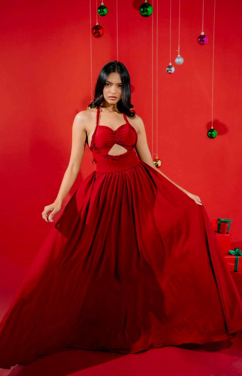 The Crimson Merry Gown